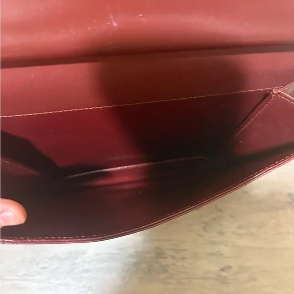 Cartier Burgundy Crossbody Bag with Gold Accents - Picture 9 of 11